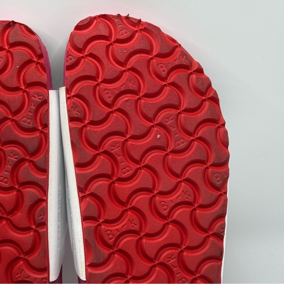 Birkenstock Vaduz Exquisite Size 8 Limited Edition Shock Drop Sandal White Pink - Picture 12 of 15